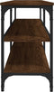 vidaXL - Tv-meubel - 140x30x50 - cm - bewerkt - hout - bruin - eikenkleur