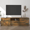 vidaXL - Tv-meubel - 140x35x40 - cm - bewerkt - hout - gerookt - eikenkleurig