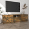vidaXL - Tv-meubel - 140x35x40 - cm - bewerkt - hout - gerookt - eikenkleurig