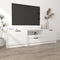 vidaXL - Tv-meubel - 140x35x40 - cm - bewerkt - hout - hoogglans - wit