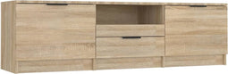 vidaXL - Tv-meubel - 140x35x40 - cm - bewerkt - hout - sonoma - eikenkleurig