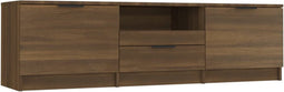vidaXL - Tv-meubel - 140x35x40 - cm - bewerkt - hout - bruineikenkleurig