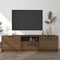 vidaXL - Tv-meubel - 140x35x40 - cm - bewerkt - hout - bruineikenkleurig