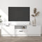 vidaXL - Tv-meubel - 140x35x40 - cm - bewerkt - hout - wit