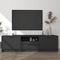 vidaXL - Tv-meubel - 140x35x40 - cm - bewerkt - hout - zwart