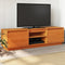 vidaXL - Tv-meubel - 140x35x40 - cm - massief - grenenhout - wasbruin