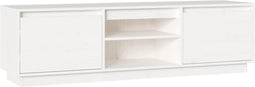 vidaXL - Tv-meubel - 140x35x40 - cm - massief - grenenhout - wit