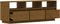 vidaXL - Tv-meubel - 140x37x50 - cm - massief - grenenhout - honingbruin
