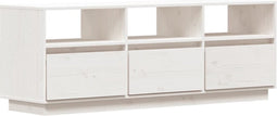 vidaXL - Tv-meubel - 140x37x50 - cm - massief - grenenhout - wit