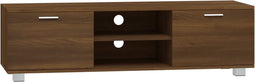 vidaXL - Tv-meubel - 140x40,5x35 - cm - bewerkt - hout - bruin - eikenkleur