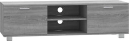 vidaXL - Tv-meubel - 140x40,5x35 - cm - bewerkt - hout - grijs - sonoma - eikenkleurig
