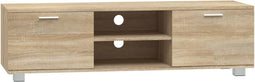 vidaXL - Tv-meubel - 140x40,5x35 - cm - bewerkt - hout - sonoma - eikenkleurig