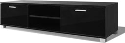 vidaXL - Tv-meubel - 140x40,5x35 - cm - hoogglans - zwart