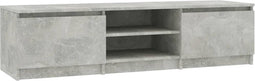 vidaXL - Tv-meubel - 140x40x35,5 - cm - bewerkt - hout - betongrijs