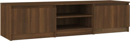 vidaXL - Tv-meubel - 140x40x35,5 - cm - bewerkt - hout - bruin - eikenkleur