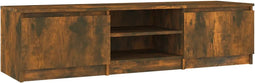 vidaXL - Tv-meubel - 140x40x35,5 - cm - bewerkt - hout - gerookt - eikenkleurig