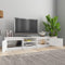 vidaXL - Tv-meubel - 140x40x35,5 - cm - bewerkt - hout - hoogglans - wit