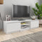 vidaXL - Tv-meubel - 140x40x35,5 - cm - bewerkt - hout - hoogglans - wit