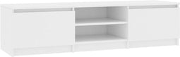 vidaXL - Tv-meubel - 140x40x35,5 - cm - bewerkt - hout - wit