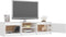 vidaXL - Tv-meubel - 140x40x35,5 - cm - bewerkt - hout - wit