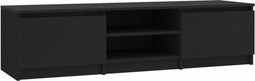 vidaXL - Tv-meubel - 140x40x35,5 - cm - bewerkt - hout - zwart