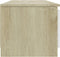 vidaXL - Tv-meubel - 140x40x35,5cm - bewerkt - hout - wit - en - sonoma - eikenkleurig