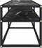 vidaXL - Tv-meubel - 140x40x40,5 - cm - gehard - glas - zwartmarmerkleurig