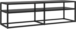vidaXL - Tv-meubel - 140x40x40,5 - cm - gehard - glas - zwart