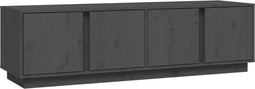 vidaXL - Tv-meubel - 140x40x40 - cm - massief - grenenhout - grijs