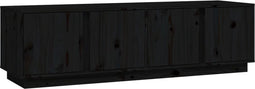 vidaXL - Tv-meubel - 140x40x40 - cm - massief - grenenhout - zwart
