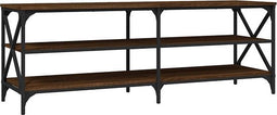 vidaXL - Tv-meubel - 140x40x50 - cm - bewerkt - hout - bruin - eikenkleur