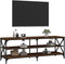vidaXL - Tv-meubel - 140x40x50 - cm - bewerkt - hout - bruin - eikenkleur