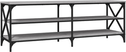 vidaXL - Tv-meubel - 140x40x50 - cm - bewerkt - hout - grijs - sonoma - eikenkleurig