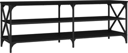 vidaXL - Tv-meubel - 140x40x50 - cm - bewerkt - hout - zwart