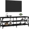 vidaXL - Tv-meubel - 140x40x50 - cm - bewerkt - hout - zwart