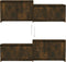 vidaXL - Tv-meubel - 146,5x35x50 - cm - bewerkt - hout - gerookt - eikenkleurig