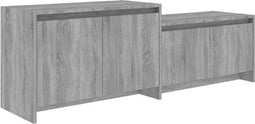 vidaXL - Tv-meubel - 146,5x35x50 - cm - bewerkt - hout - grijs - sonoma - eikenkleurig