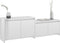 vidaXL - Tv-meubel - 146,5x35x50 - cm - bewerkt - hout - hoogglans - wit