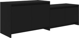 vidaXL - Tv-meubel - 146,5x35x50 - cm - spaanplaat - zwart