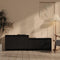 vidaXL - Tv-meubel - 146,5x35x50 - cm - spaanplaat - zwart