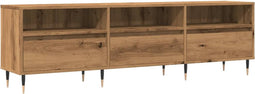 vidaXL - Tv-meubel - 150x30x44,5 - cm - bewerkt - hout - artisanaal - eikenkleur