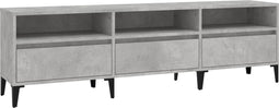 vidaXL - Tv-meubel - 150x30x44,5 - cm - bewerkt - hout - betongrijs