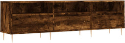 vidaXL - Tv-meubel - 150x30x44,5 - cm - bewerkt - hout - gerookt - eikenkleurig