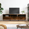 vidaXL - Tv-meubel - 150x30x44,5 - cm - bewerkt - hout - gerookt - eikenkleurig