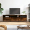 vidaXL - Tv-meubel - 150x30x44,5 - cm - bewerkt - hout - gerookt - eikenkleurig