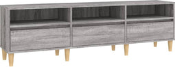 vidaXL - Tv-meubel - 150x30x44,5 - cm - bewerkt - hout - grijs - sonoma - eikenkleurig