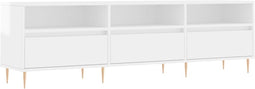 vidaXL - Tv-meubel - 150x30x44,5 - cm - bewerkt - hout - hoogglans - wit