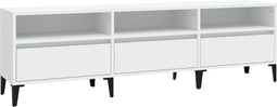 vidaXL - Tv-meubel - 150x30x44,5 - cm - bewerkt - hout - wit