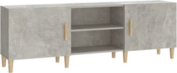 vidaXL - Tv-meubel - 150x30x50 - cm - bewerkt - hout - betongrijs