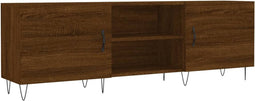 vidaXL - Tv-meubel - 150x30x50 - cm - bewerkt - hout - bruin - eikenkleur